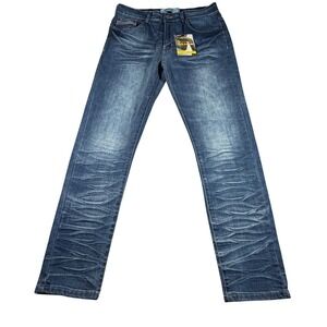 Modern Culture Performance Denim Jeans Mens 32x30 Blue Flex Luxury Stretch NEW